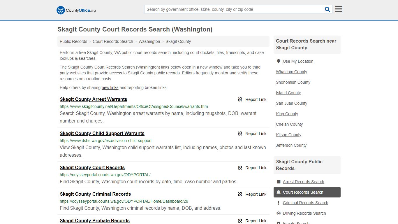 Skagit County Court Records Search (Washington) - County Office
